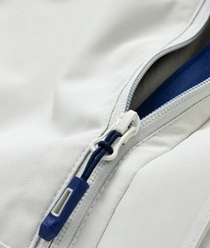 White zip up windbreaker zip White zip up windbreaker zip