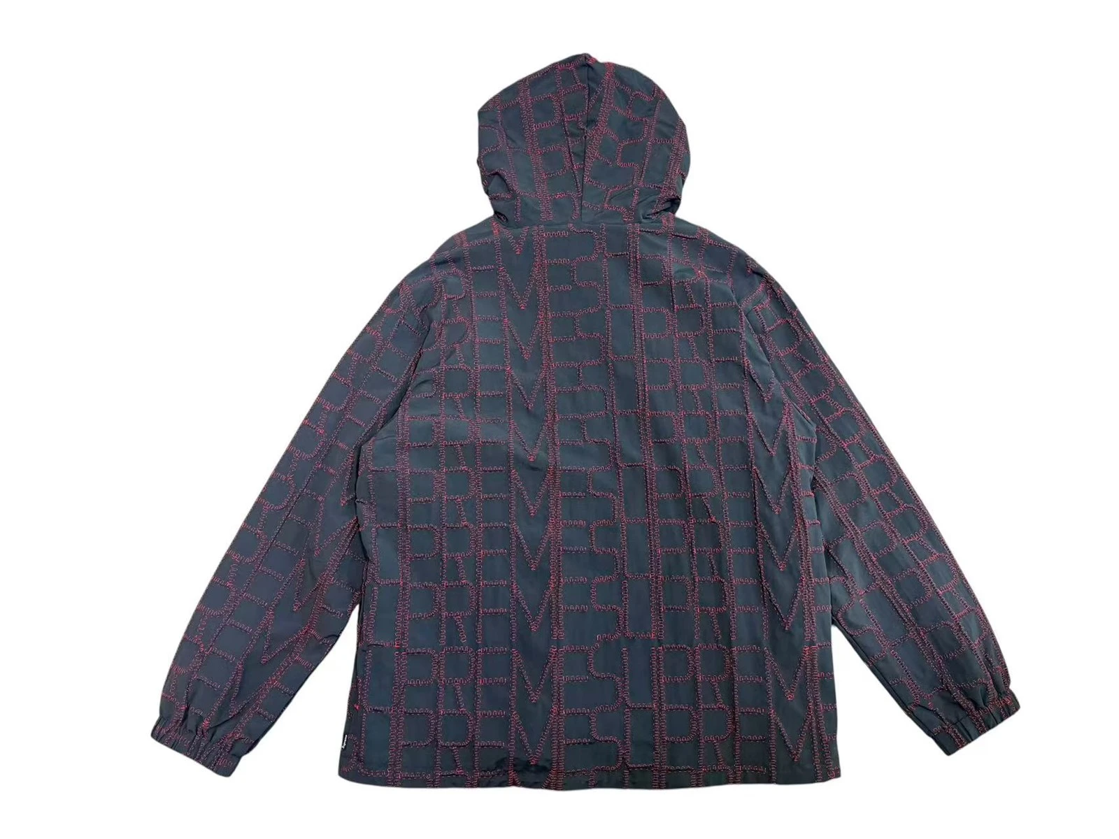 Men's All-Over Chain-Stitched Embroidery Hooded Jacket Men's All-Over Chain-Stitched Embroidery Hooded Jacket