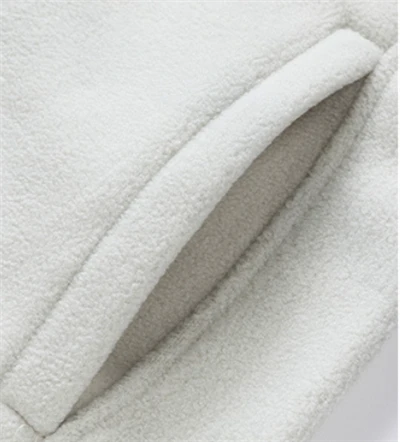 White zip up windbreaker lining pocket